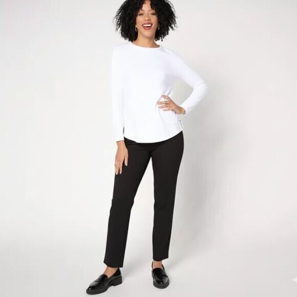Women with Control Regular 86/14 Wide Leg Crop Pants L - Picture 1 of 11